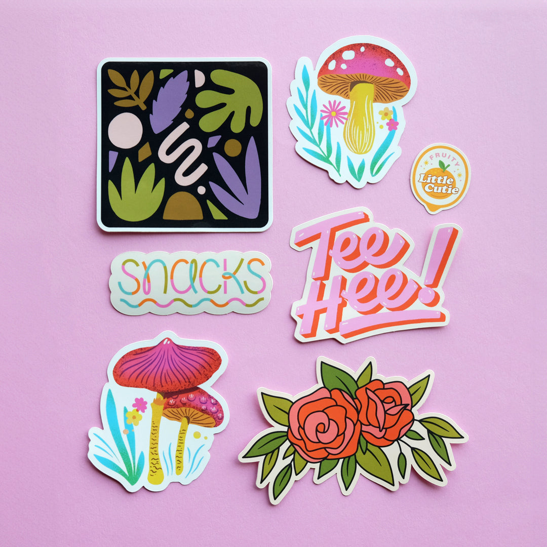 Double Mushroom Sticker
