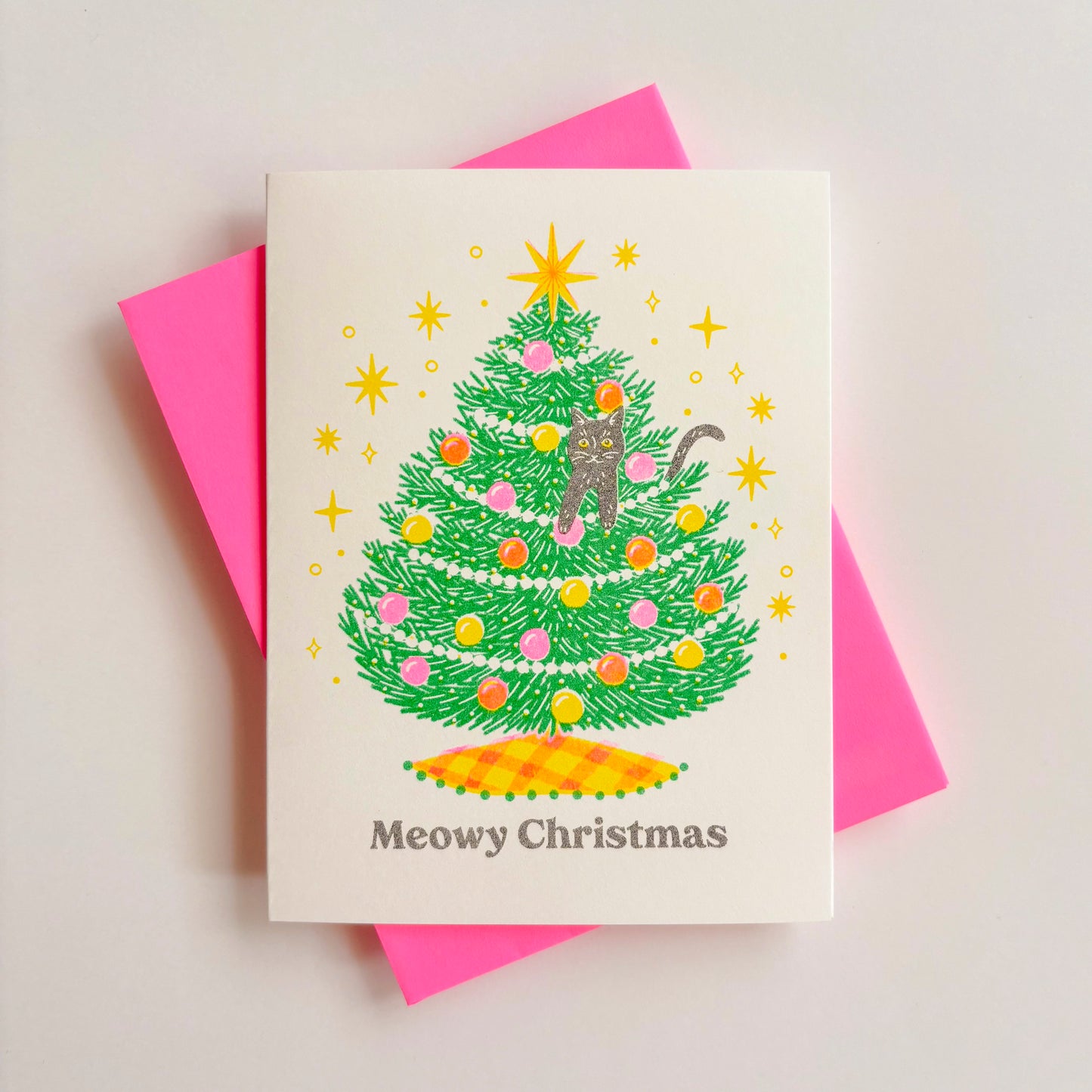 Meowy Christmas Greeting Card