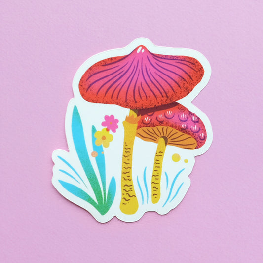 Double Mushroom Sticker